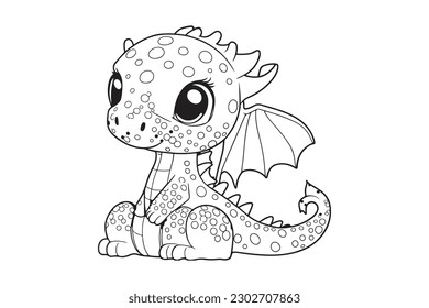 Página Dragon Character For Coloring, Experiencias Creativas de Colores con Páginas Dragon