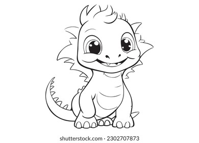 Dragon Character For Coloring Page, Creative Coloring Experiences with Dragon Pages