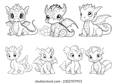 Dragon Character For Coloring Page, Creative Coloring Experiences with Dragon Pages