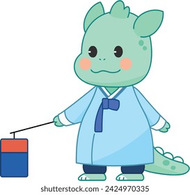 a dragon character holding a light