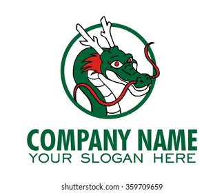 dragon character illustration logo icon vector