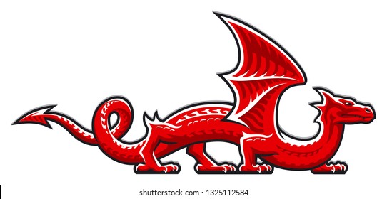 Dragon character illustration. Version