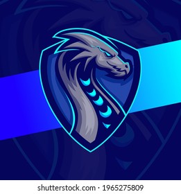 dragon character mascot e-sport logo design