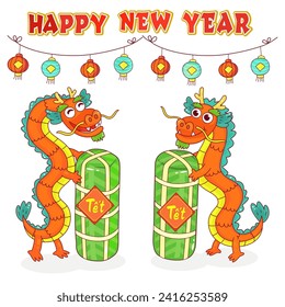 Dragon character for Vietnam New Years.