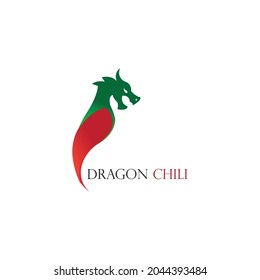 dragon and chili logo for a brand or company logo