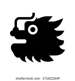 dragon Chinese icon or logo isolated sign symbol vector illustration - high quality black style vector icons

