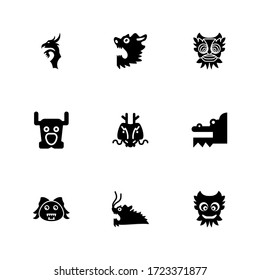 dragon Chinese icon or logo isolated sign symbol vector illustration - Collection of high quality black style vector icons
