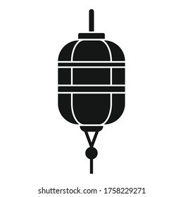 Dragon chinese lantern icon. Simple illustration of dragon chinese lantern vector icon for web design isolated on white background