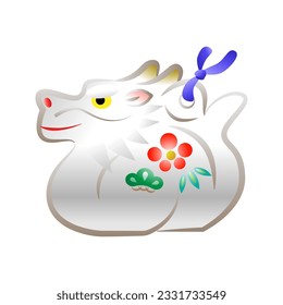 Dragon clay bell year of the dragon ,Vector illustration