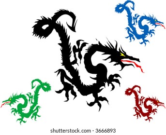 Dragon Collection (Vector image fully resizable and editable)