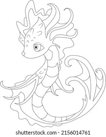 Dragon coloring page Dragon coloring book page line art for kids 