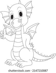 Dragon Coloring Page For Kids