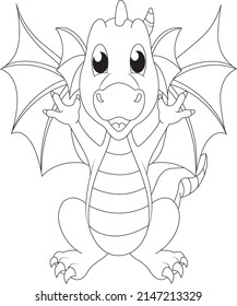 Dragon Coloring Page For Kids