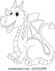 Dragon Coloring Page For Kids