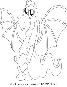 Dragon Coloring Page For Kids