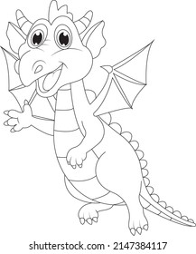 Dragon Coloring Page For Kids