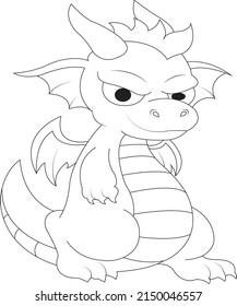 Dragon coloring page for kids