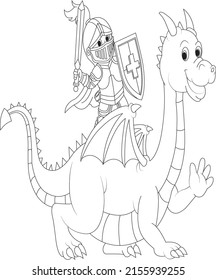 Dragon coloring page for kids