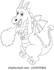 Dragon coloring page for kids