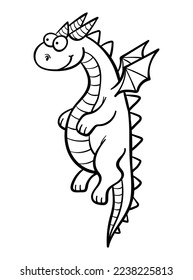 DRAGON COLORING PAGE FOR KIDS
