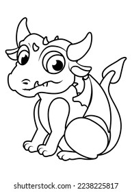 DRAGON COLORING PAGE FOR KIDS