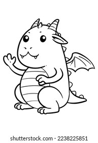 DRAGON COLORING PAGE FOR KIDS