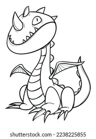 DRAGON COLORING PAGE FOR KIDS