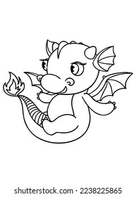 DRAGON COLORING PAGE FOR KIDS