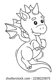 DRAGON COLORING PAGE FOR KIDS