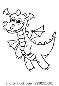 DRAGON COLORING PAGE FOR KIDS