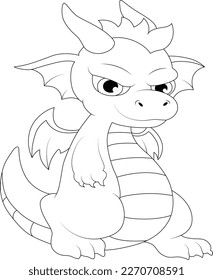 dragon coloring page for kids