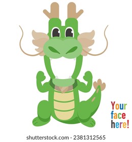 Dragon costume to use with a face photo _ Guts pose