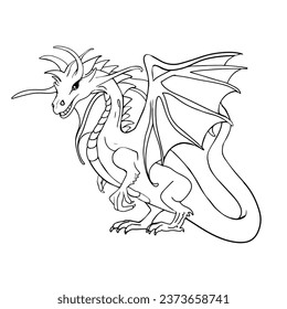 Dragon Creation: Colouring Book for Creative Adventures. Fun and Exciting Dragon Image. Print