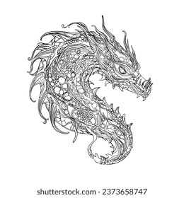 Dragon Creation: Colouring Book for Creative Adventures. Fun and Exciting Dragon Image. Print