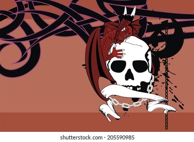dragon crest coat of arms tattoo in vector format very easy to edit