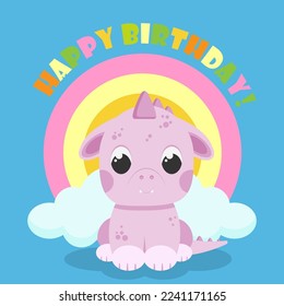Dragon lindo personaje de niño, ilustración vectorial