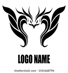 Dragon design logo is simple and easy to remember