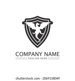 Dragon design logo vector icon illustration design logo template fantasy animals