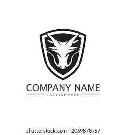 Diseño Dragon logo vector icono ilustración diseño logo Fantasma animales