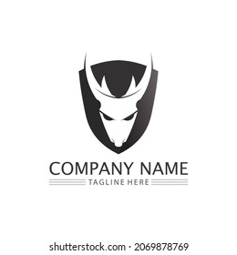 Dragon design logo vector icon illustration design logo template fantasy animals