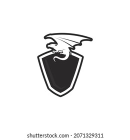 Diseño Dragon logo vector icono ilustración diseño logo Fantasma animales