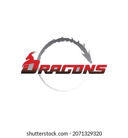 Dragon design logo vector icon illustration design logo template fantasy animals