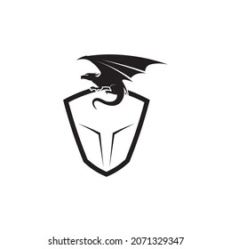 Dragon design logo vector icon illustration design logo template fantasy animals