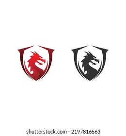 Diseño Dragon logo vector icono ilustración diseño logo Fantasma animales