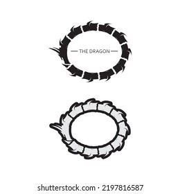 Dragon design logo vector icon illustration design logo template fantasy animals