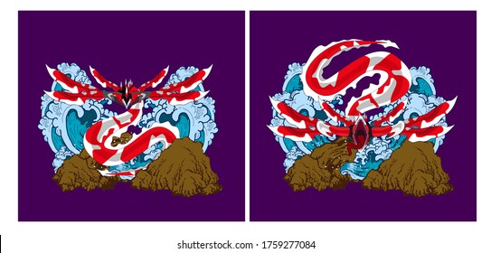 dragon design for sukajan is mean japan traditional cloth or t-shirt Embroidery Men T-shirts Summer Casual Short Sleeve Hip Hop T Shirt Streetwear