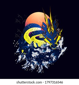 dragon design for sukajan is mean japan traditional cloth or t-shirt  Embroidery Men T-shirts Summer Casual Short Sleeve Hip Hop T Shirt Streetwear