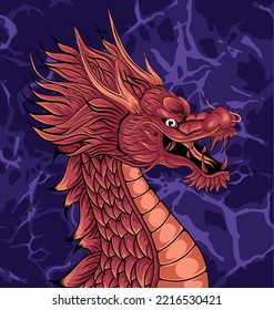 Dragon detailed half body vector design, this is an ideal vector illustration for mascots and tattoos or T-shirt graphics
