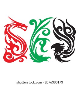 dragon digital vector image on white background