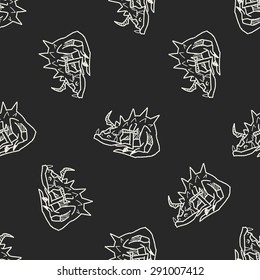 dragon doodle seamless pattern background